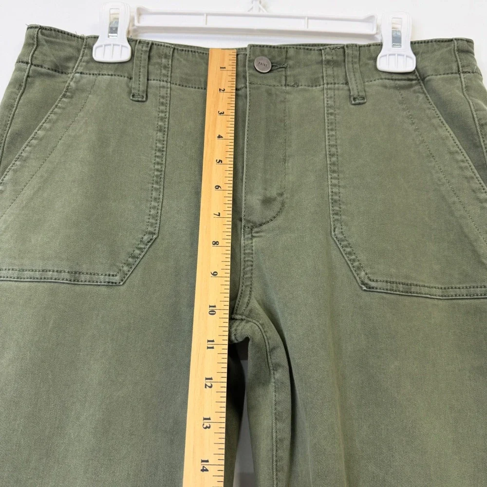 Paige Mayslie Jogger Pants Women's 30 Green Cargo Ankle Pants
